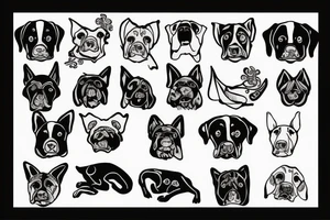 Black dog tattoo idea