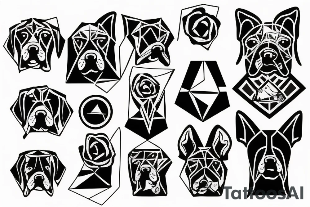 Black dog tattoo idea