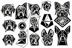 Black dog tattoo idea