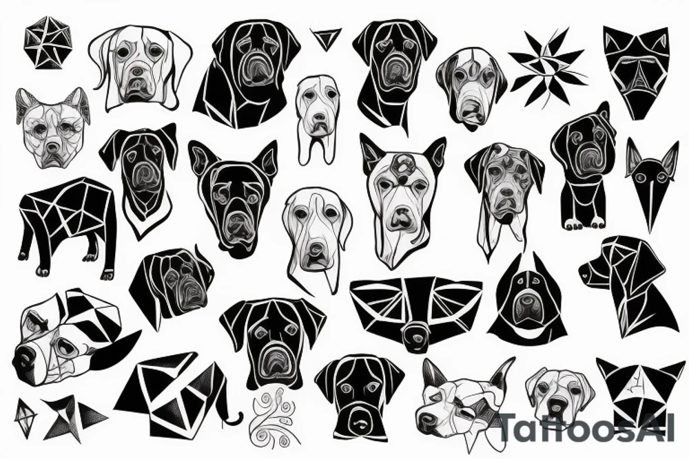 Black dog tattoo idea