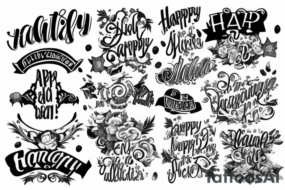 Happy tattoo idea