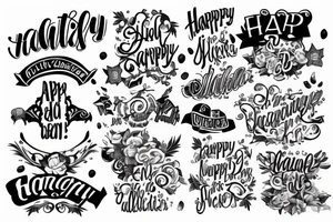 Happy tattoo idea