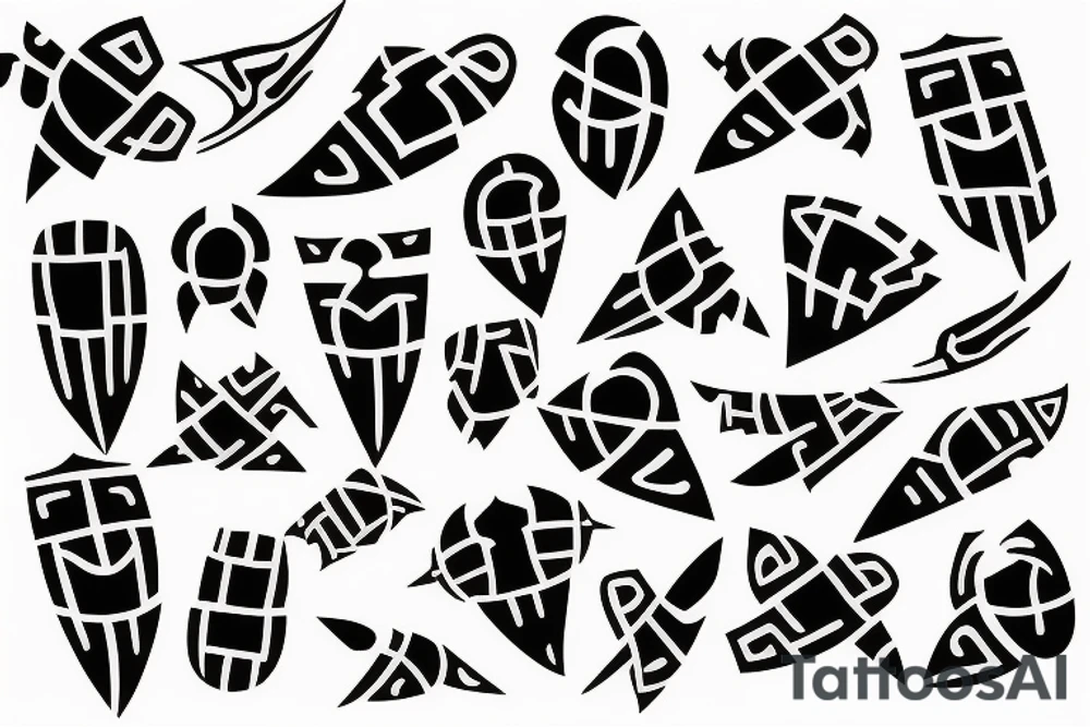 Japanese Kunai tattoo idea