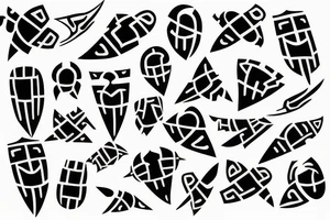 Japanese Kunai tattoo idea