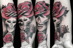 Cover up of a rose tattoo idea