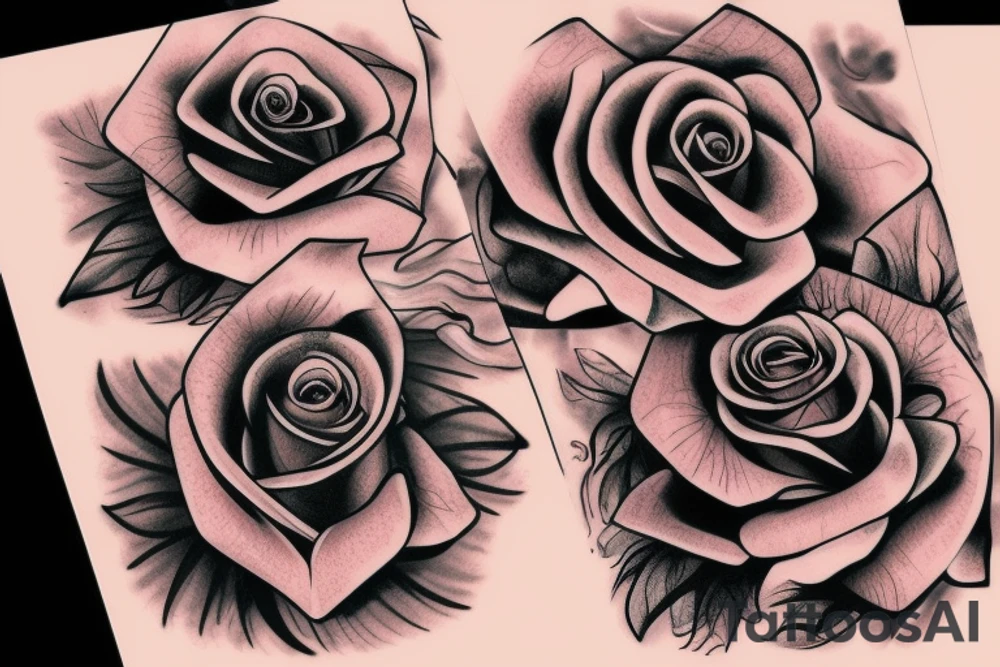 Cover up of a rose tattoo idea