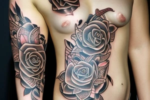 Cover up of a name Andrria tattoo idea