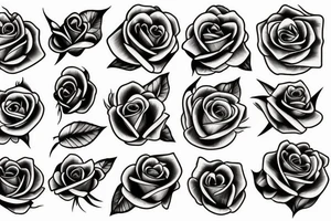 Roses and flames tattoo idea