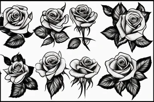 Roses and flames tattoo idea