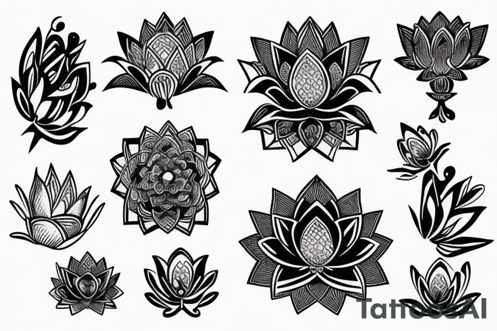 Lotus stylist tattoo idea