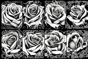 Roses and flames tattoo idea
