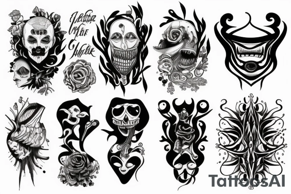 Surreal screaming tattoo idea