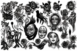 Surreal screaming tattoo idea