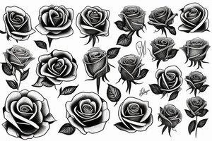 Surreal roses tattoo idea