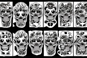 Screaming skeleton tattoo idea