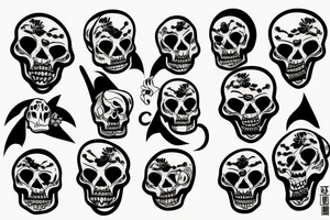 Screaming skeleton tattoo idea