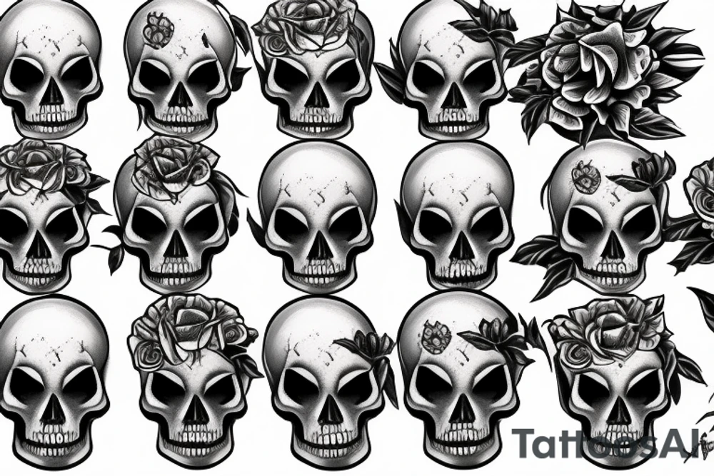 Screaming skeleton tattoo idea