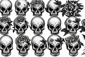Screaming skeleton tattoo idea
