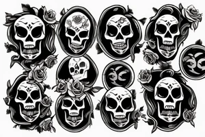 Screaming skeleton tattoo idea