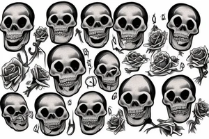 Screaming skeleton tattoo idea
