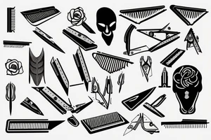 An razor blade with suicide thoughts tattoo idea