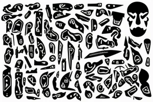An razor blade with suicide thoughts tattoo idea