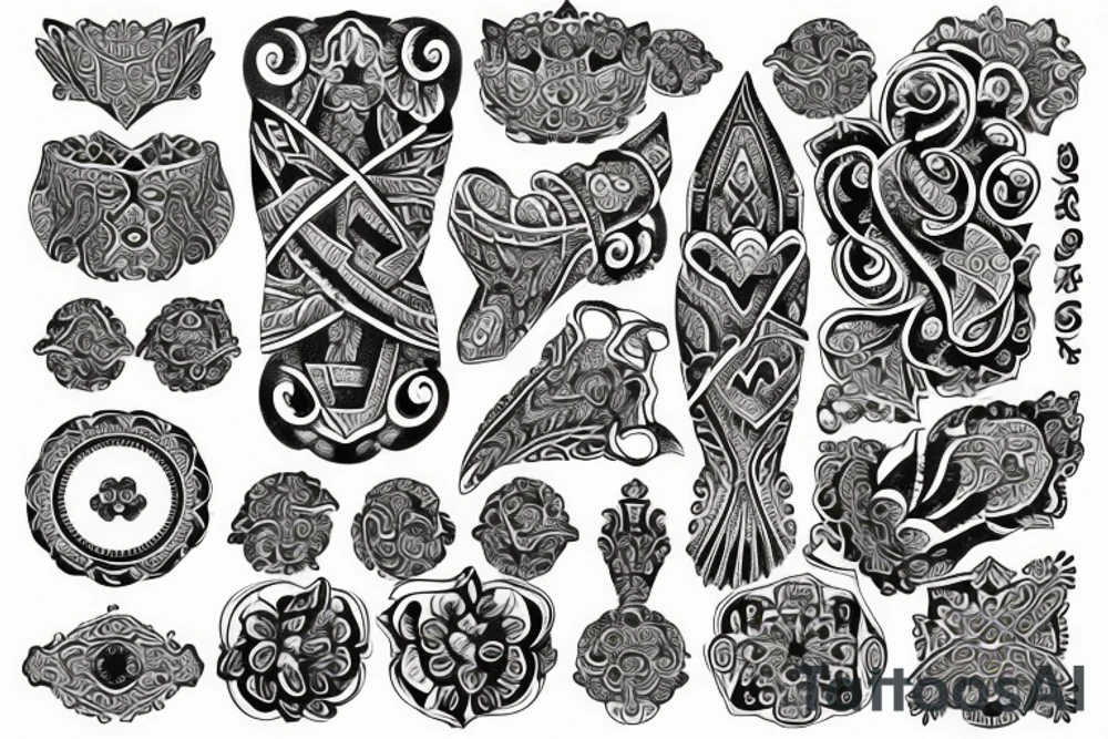 Ukrainian ornament for a tattoo on the hand in the form of a bracelet tattoo idea