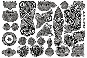 Ukrainian ornament for a tattoo on the hand in the form of a bracelet tattoo idea
