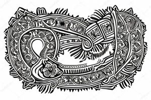 Ukrainian ornament for a tattoo on the hand in the form of a bracelet tattoo idea
