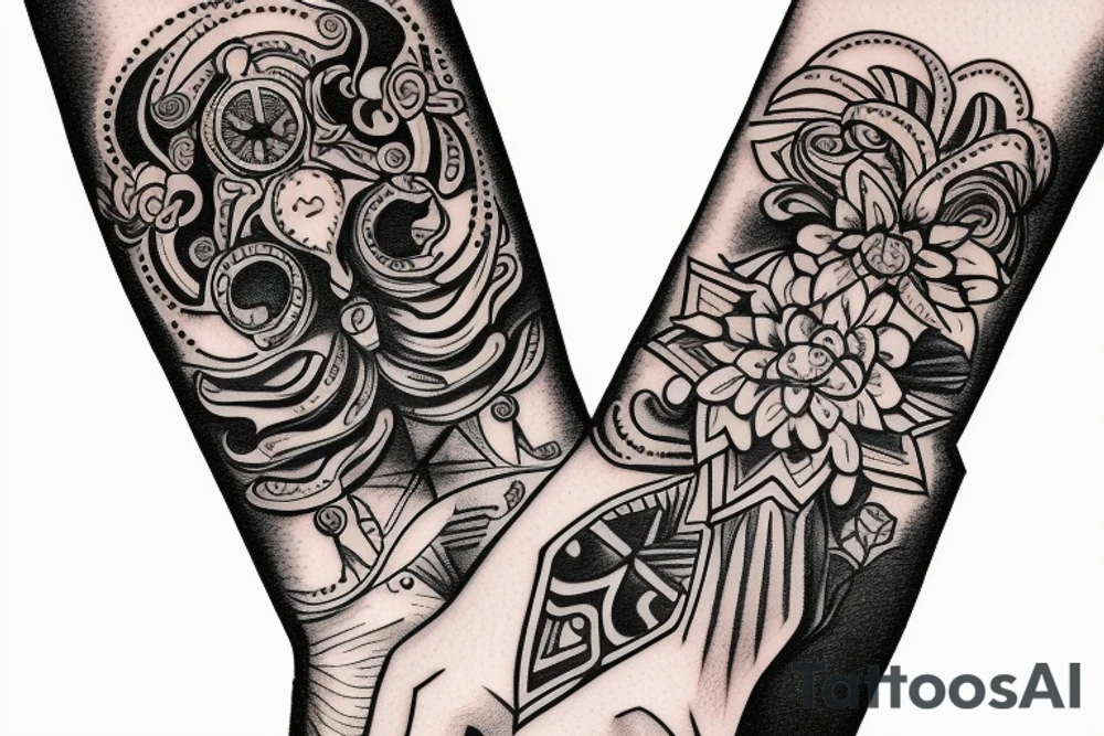 Ukrainian for a tattoo on the hand in the form of a bracelet tattoo idea