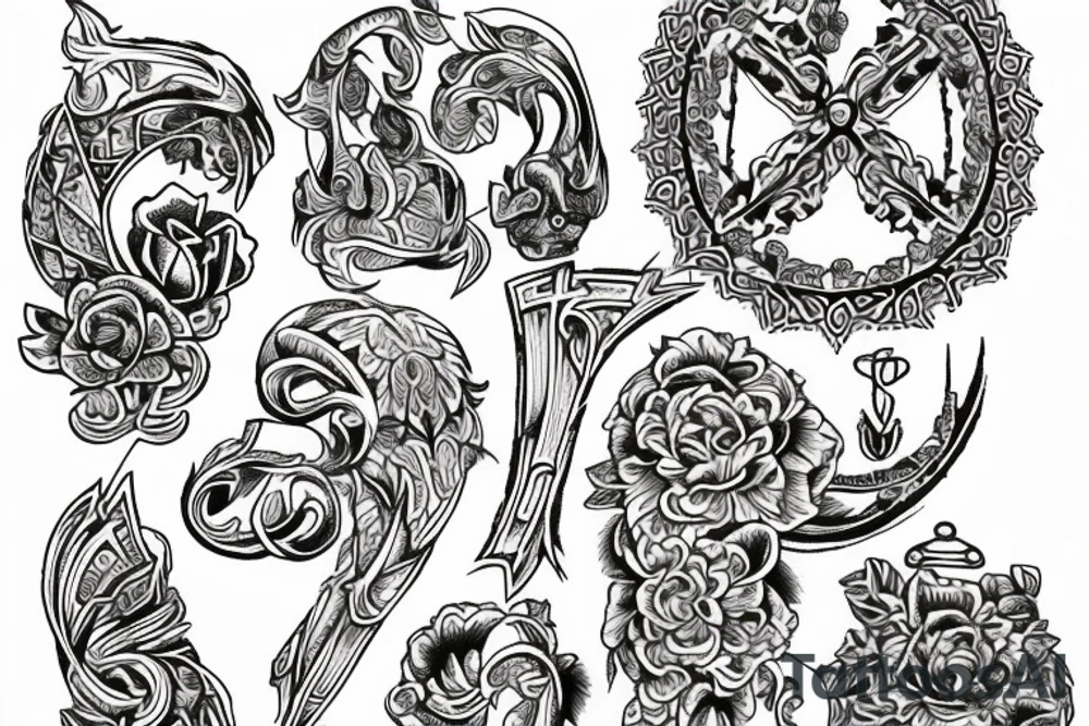 Ukrainian cross-stitch for a tattoo on the hand in the form of a bracelet tattoo idea
