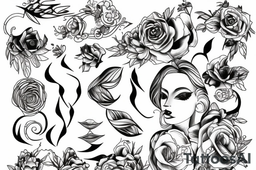 one line tattoo about sexe tattoo idea