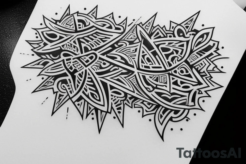 black work tattoo lettering tattoo idea