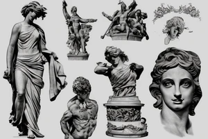 rome statue tattoo idea