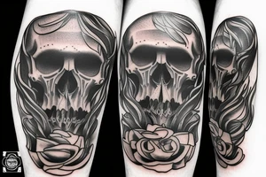 arm tattoo with bmw rastalion skulls tattoo idea