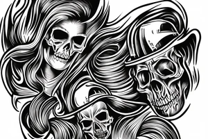 arm tattoo with bmw rastalion skulls tattoo idea
