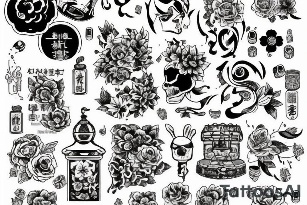 Самурай с мечом и в шлеме tattoo idea
