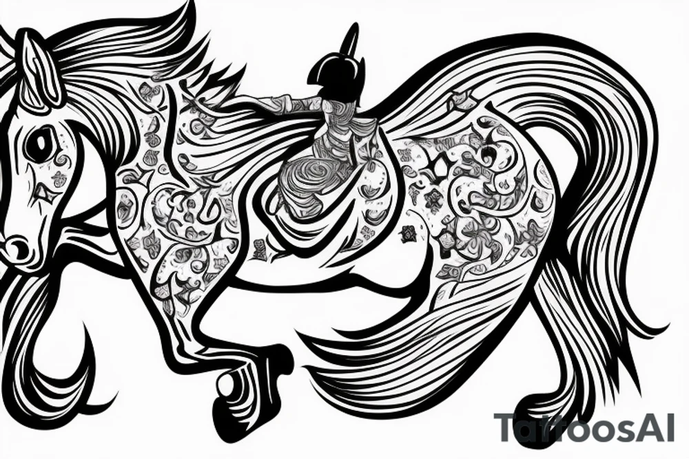 Danny riding on horse tattoo idea