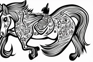 Danny riding on horse tattoo idea