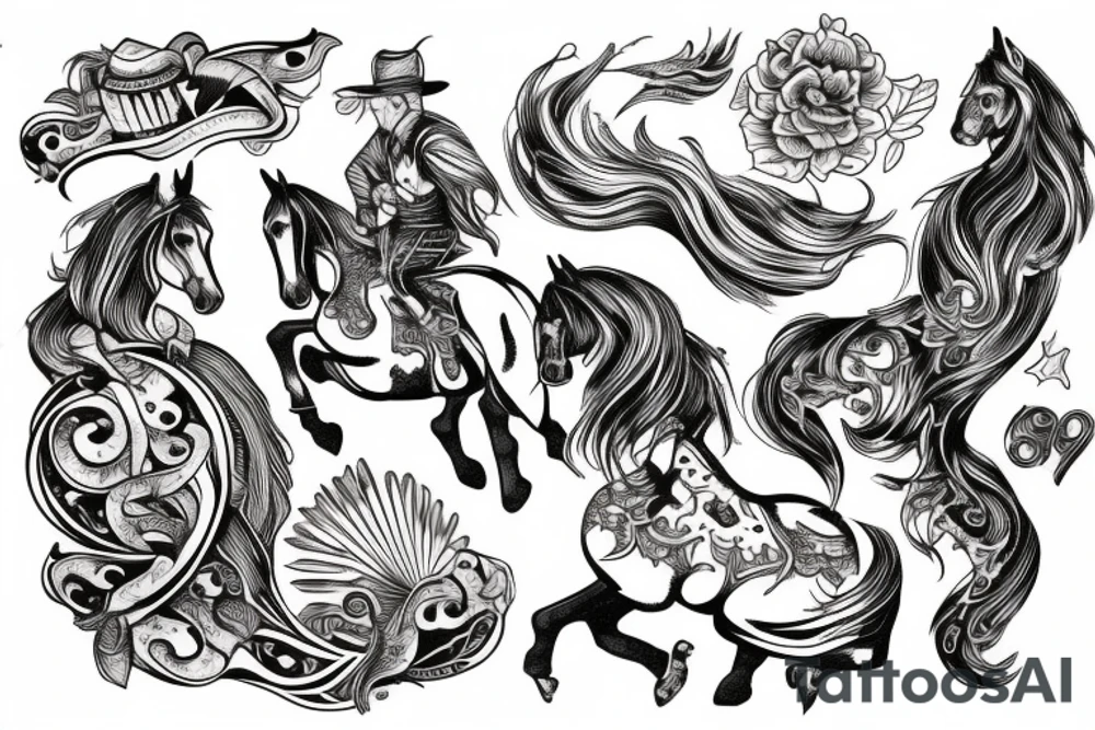 Danny riding on horse tattoo idea