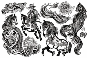 Danny riding on horse tattoo idea