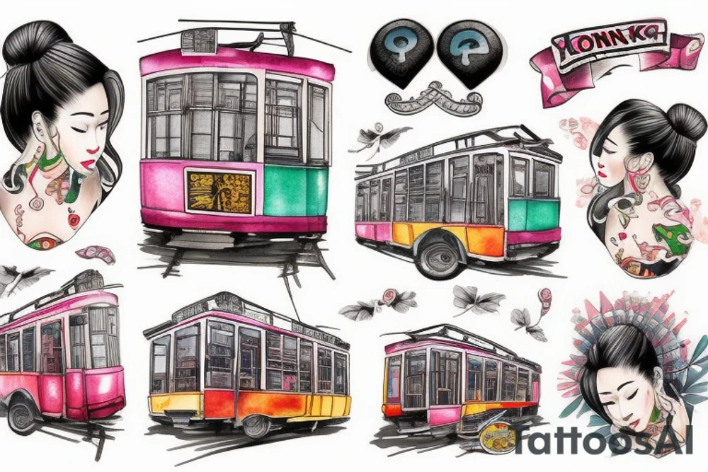 hong kong tram tattoo idea