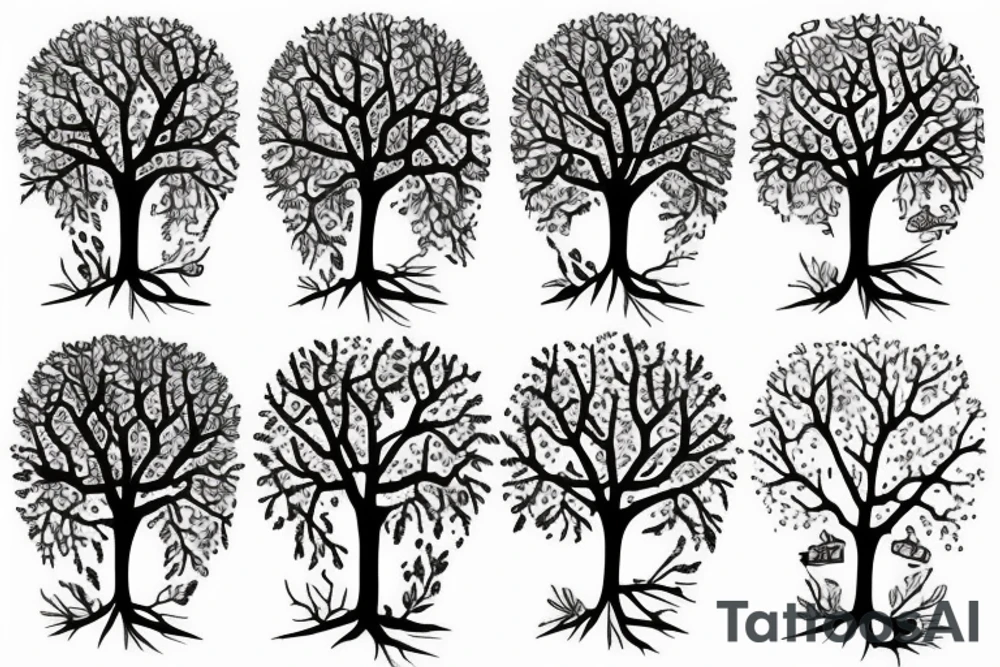 Dove mountains tree tattoo idea