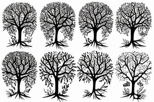Dove mountains tree tattoo idea