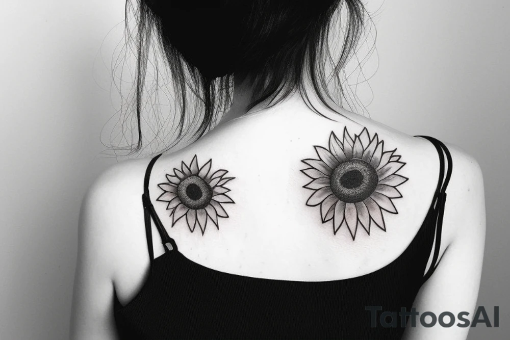 small minimalistic sunflower tattoo tattoo idea