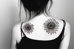 small minimalistic sunflower tattoo tattoo idea