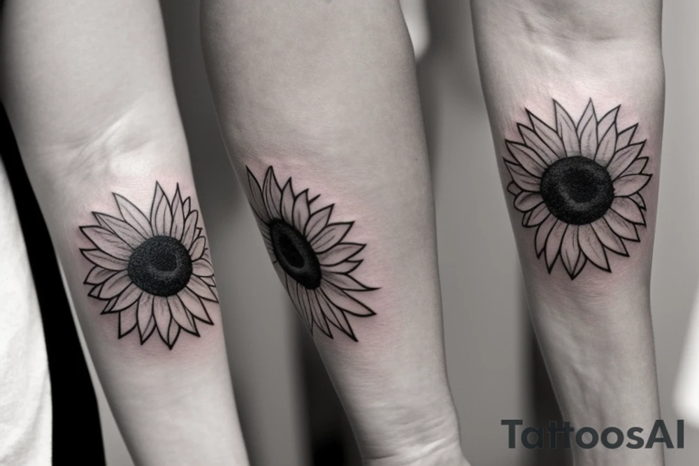 small minimalistic sunflower tattoo tattoo idea