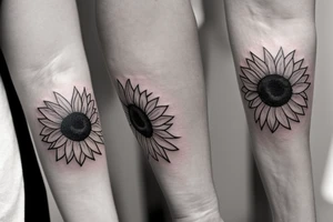 small minimalistic sunflower tattoo tattoo idea