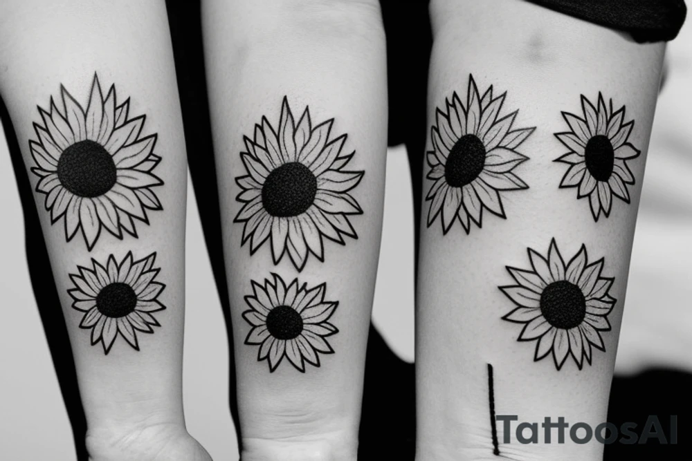 small minimalistic sunflower tattoo tattoo idea