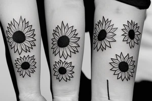 small minimalistic sunflower tattoo tattoo idea